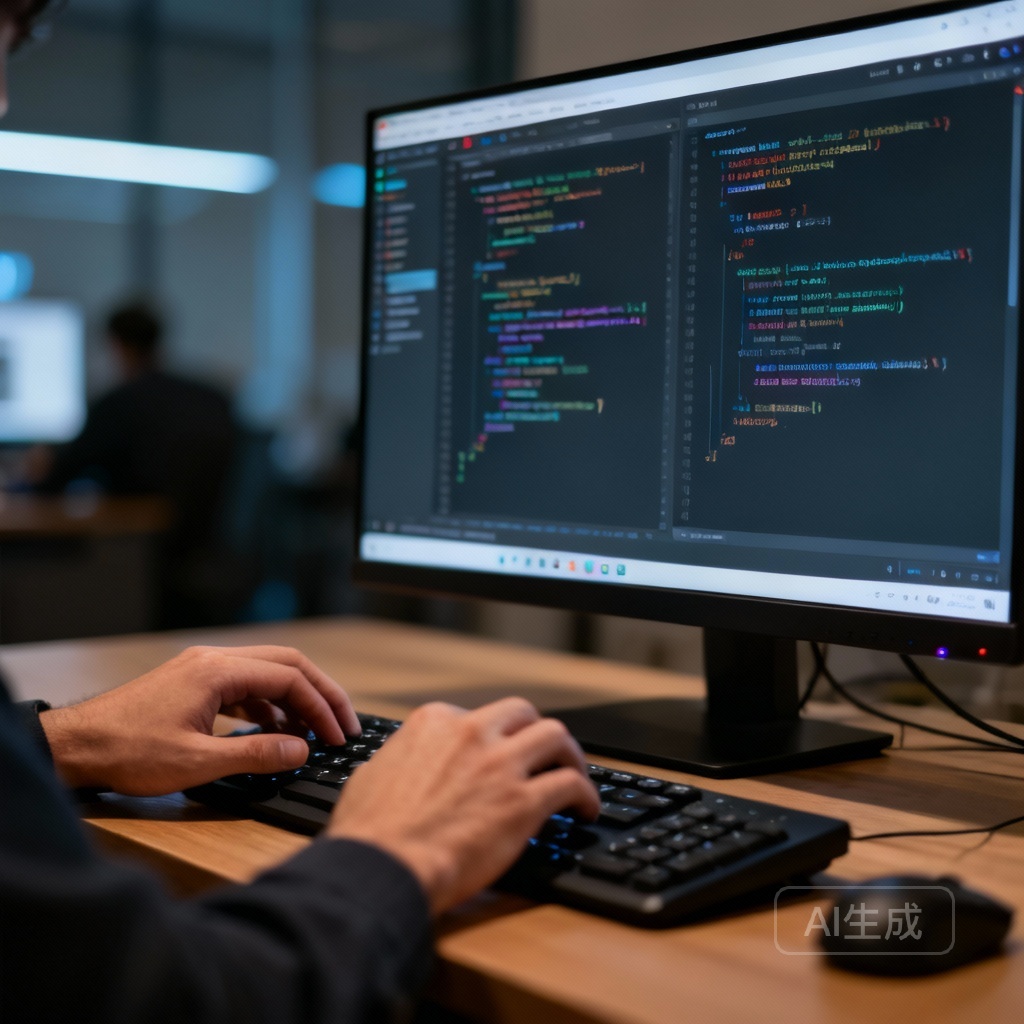 技术精湛的开发人员正在进行小程序的功能开发